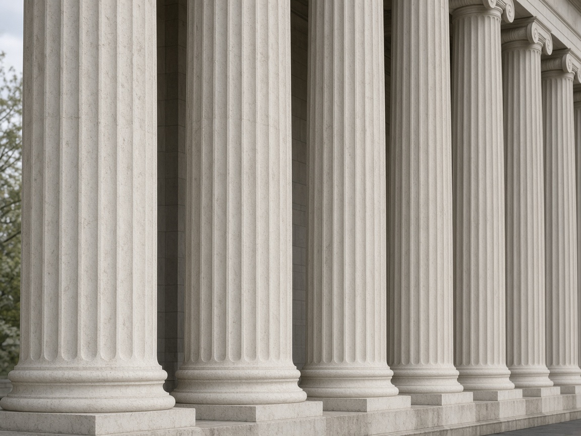 Stone columns of a courthouse