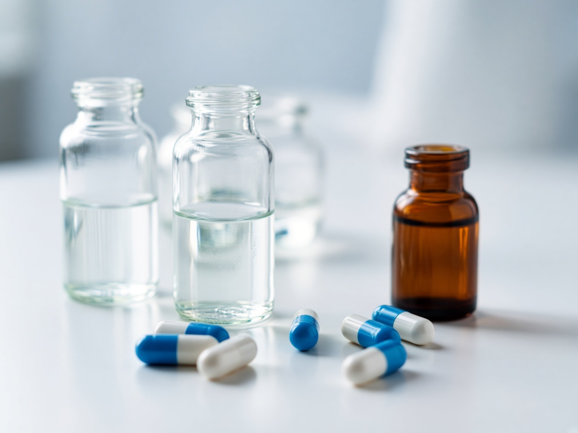 Medicine vials and capsules